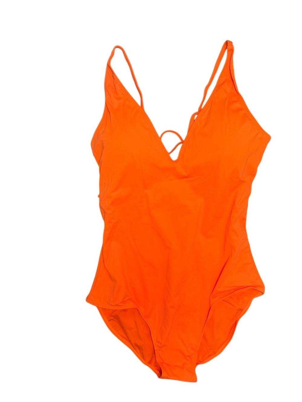 NWT TA3 V-Neck Plungey One-Piece Swimsuit in Bright Orange Size 3X long - Picture 3 of 10